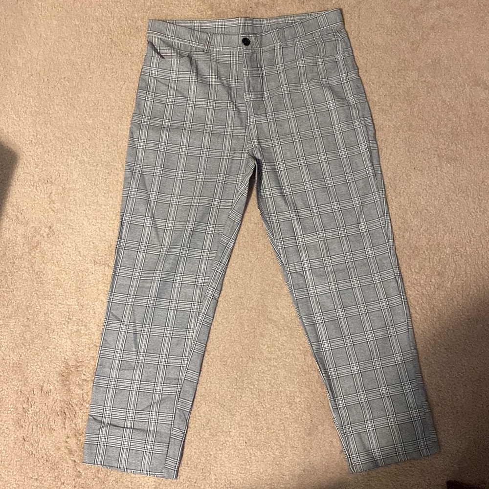SHEIN Plaid Tapered Pants